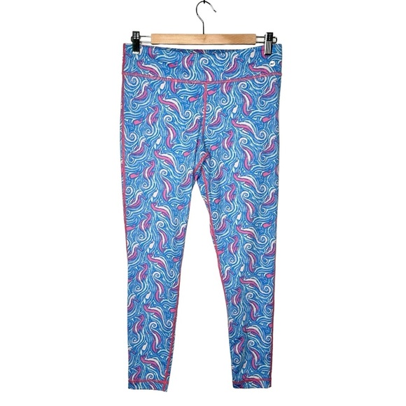 Vineyard Vines Girl’s Swirly Seahorse Pull-On Performance Leggings Size 16 XL - Picture 1 of 9